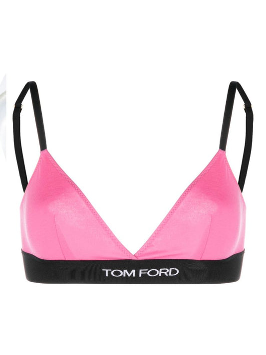 Pink Logo Underband Triangle Bra