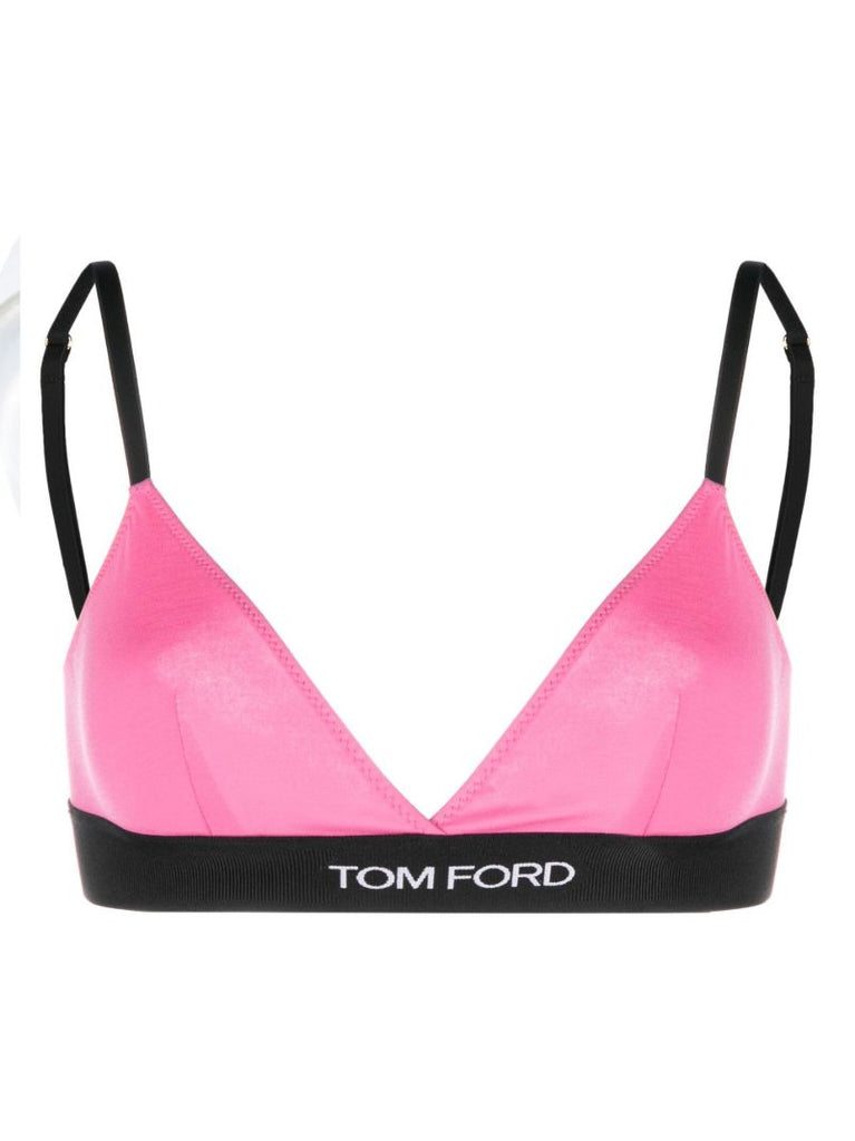 Pink Logo Underband Triangle Bra