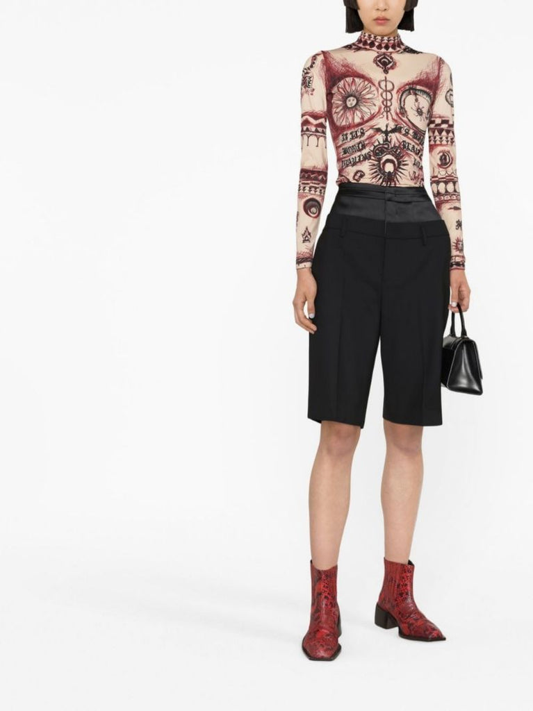 Neutral Geotic Print Top