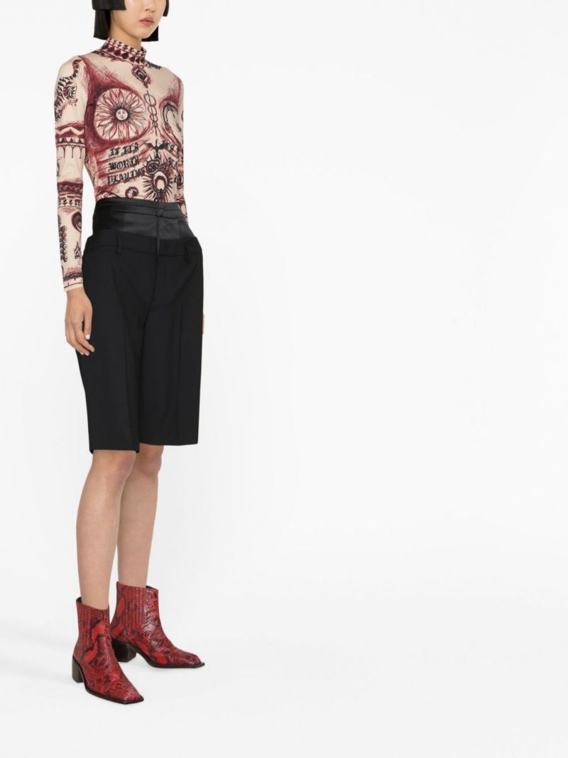 Neutral Geotic Print Top