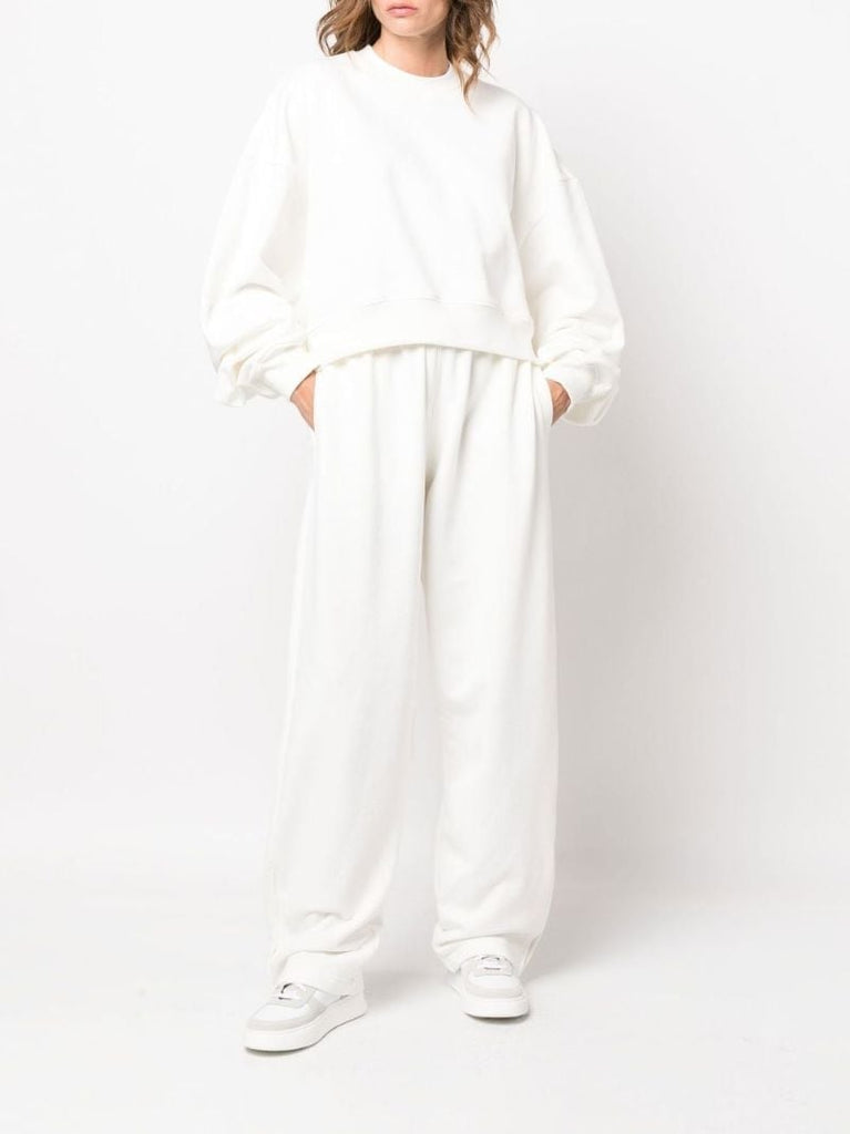 X Hailey Bieber White Wide-leg Track Pants