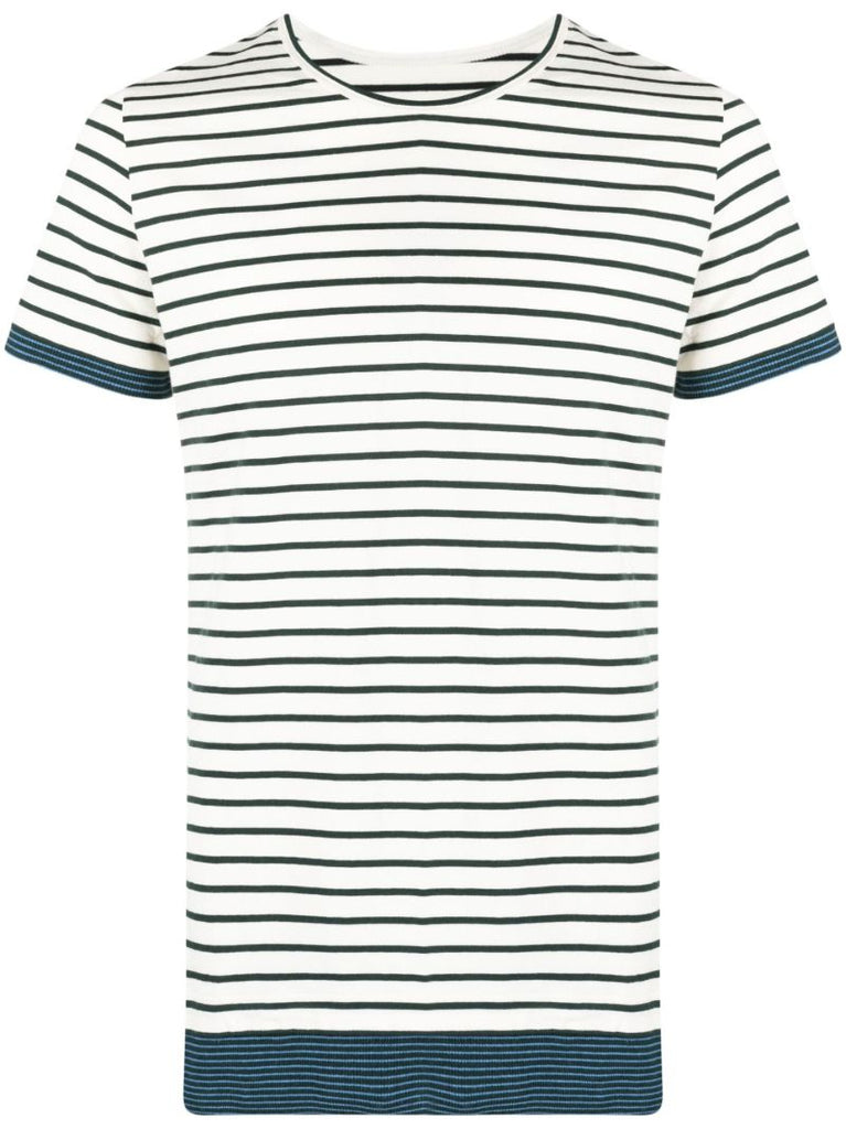 White Striped Cotton T-shirt