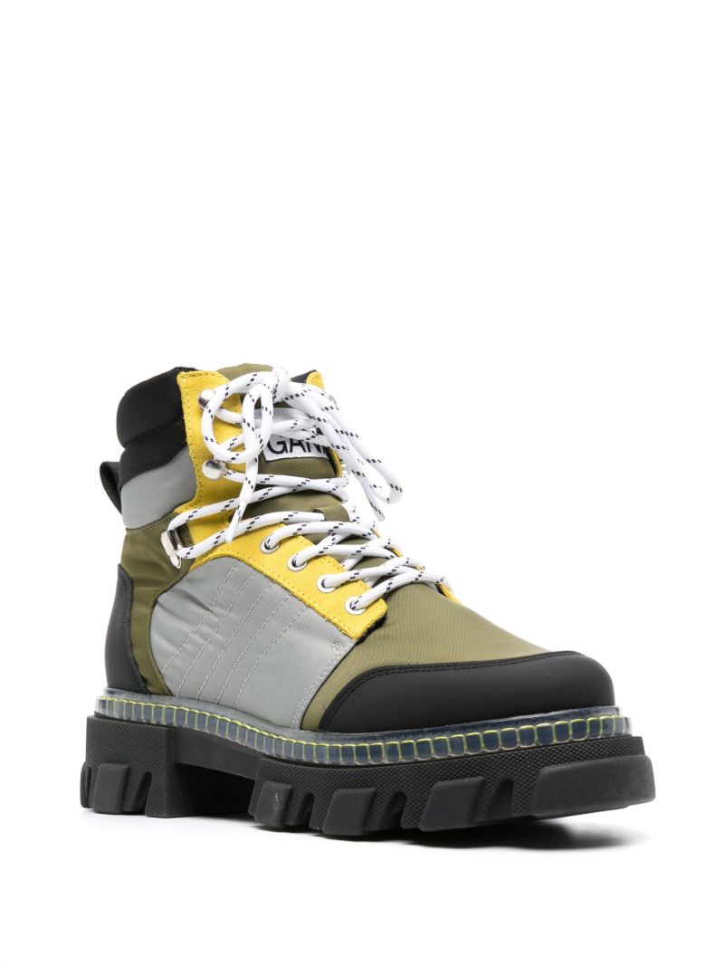 Green Cleated Hiking Boots