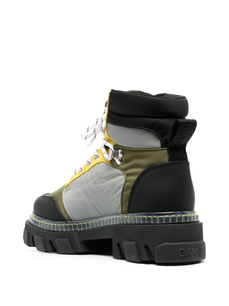 Green Cleated Hiking Boots