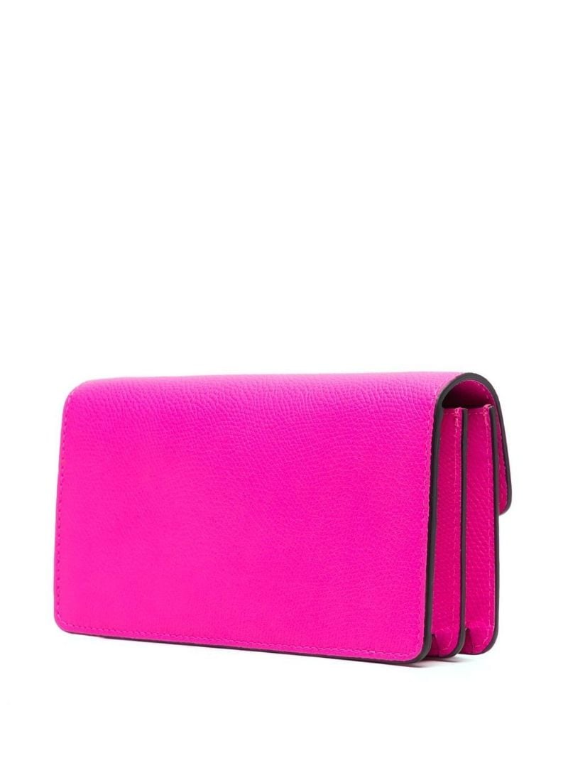 Pink Vlogo Leather Cross Body Bag