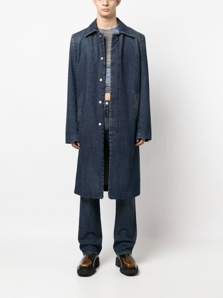 Blue Cotton Straight Jeans
