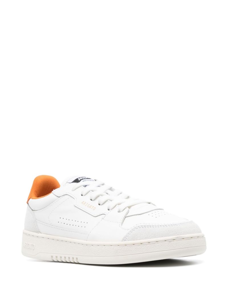 White Dice Lo Leather Sneakers