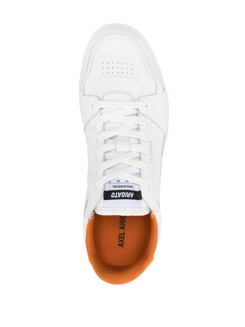White Dice Lo Leather Sneakers