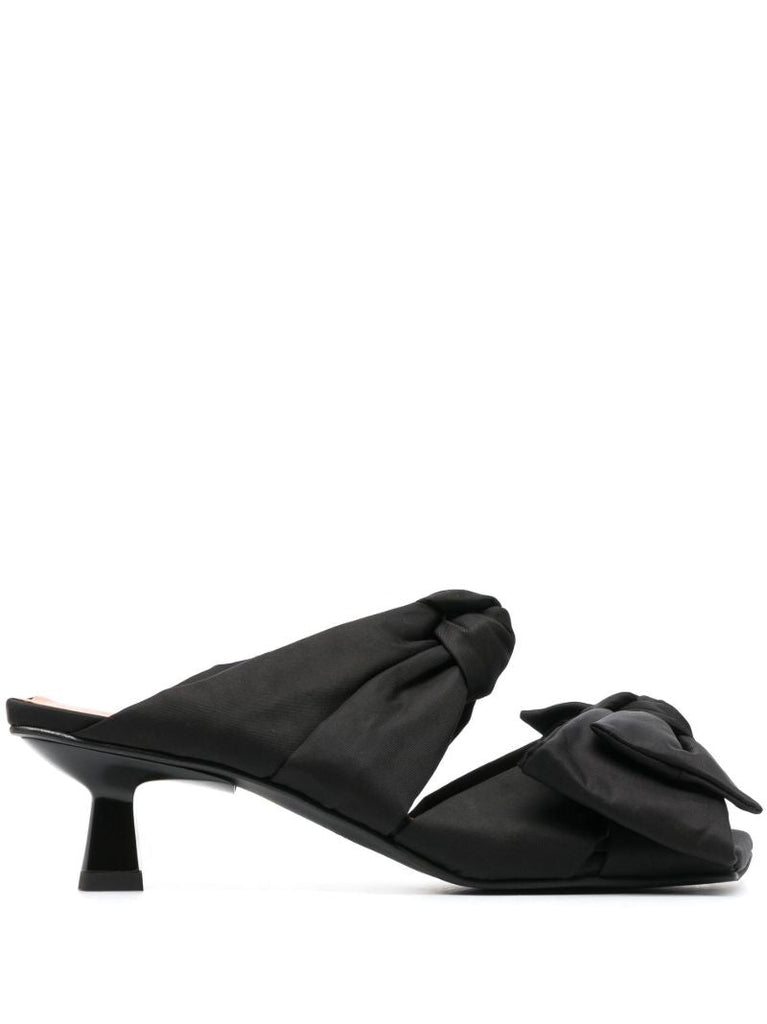 Black 60 Bow Mules