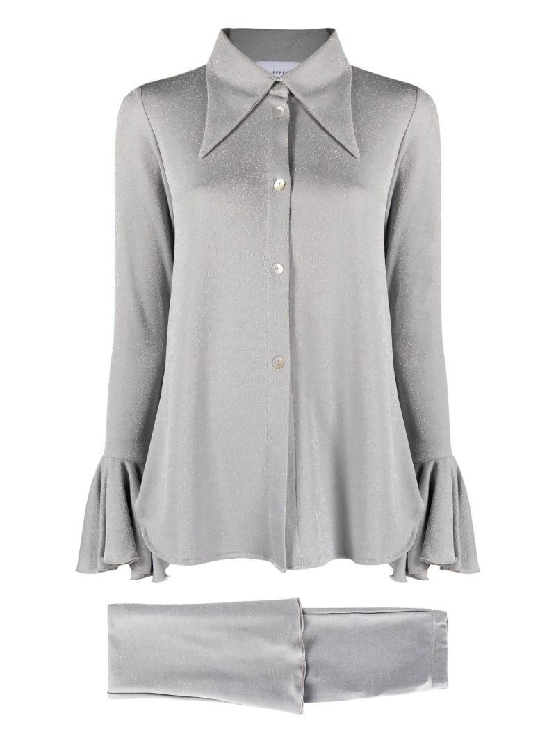 Grey Lurex Lounge Pyjamas