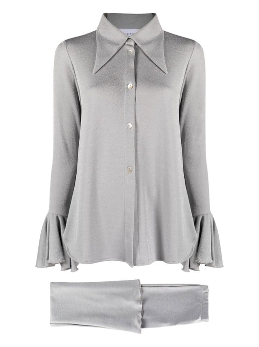 Grey Lurex Lounge Pyjamas