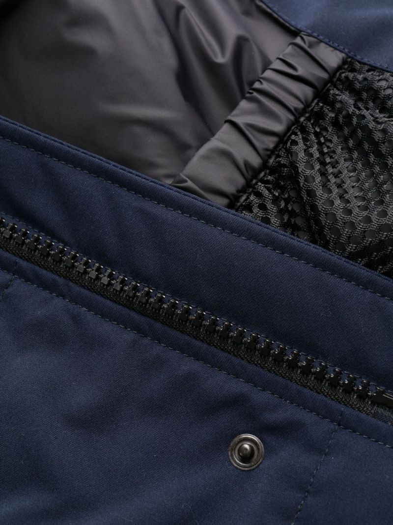 Blue Carson Hooded Quilted Coat