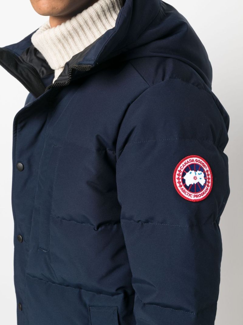 Blue Carson Hooded Quilted Coat