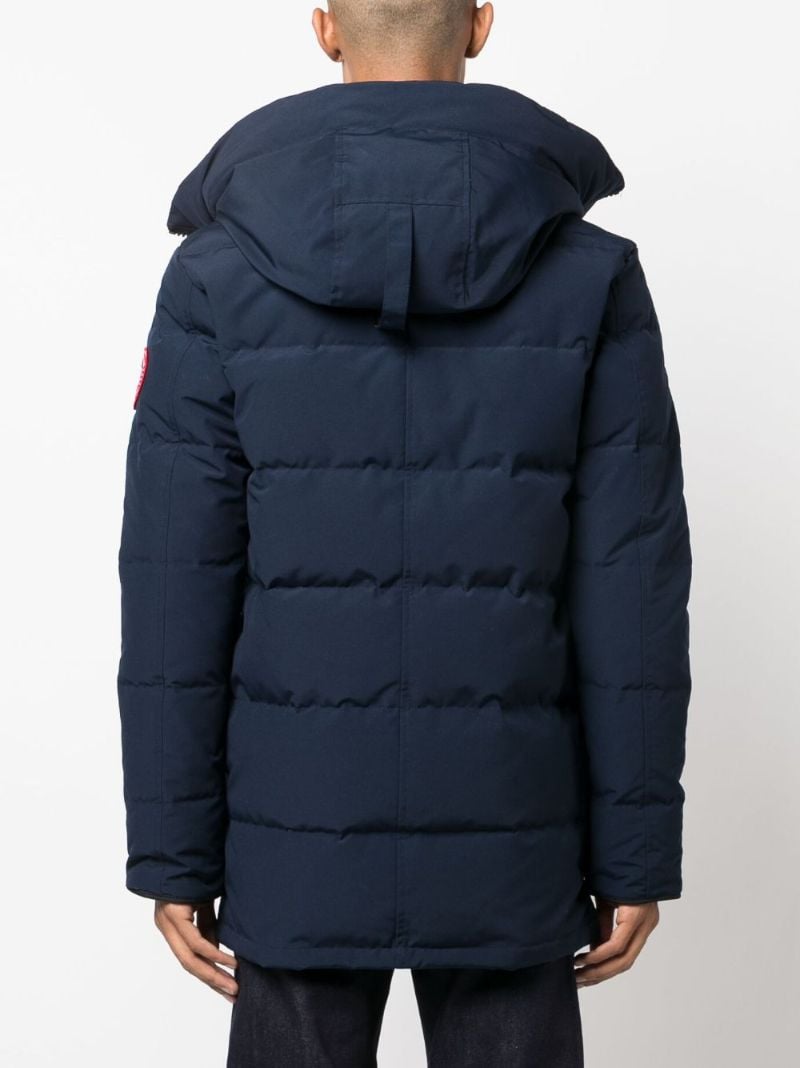 Blue Carson Hooded Quilted Coat