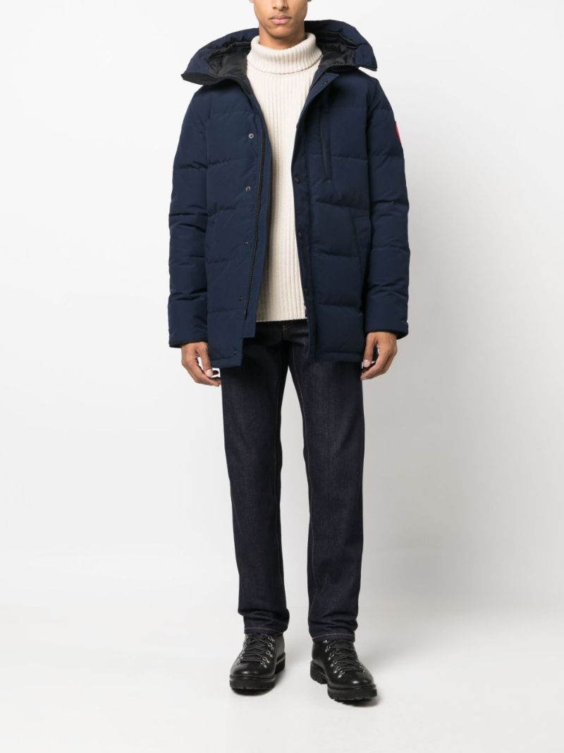 Blue Carson Hooded Quilted Coat