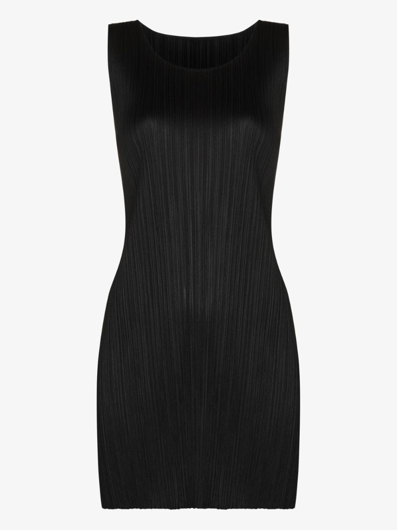 Black Basics PlissÃ_x0083_Â© Mini Dress