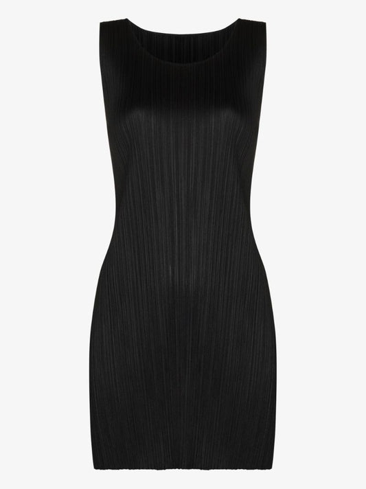 Black Basics PlissÃ_x0083_Â© Mini Dress