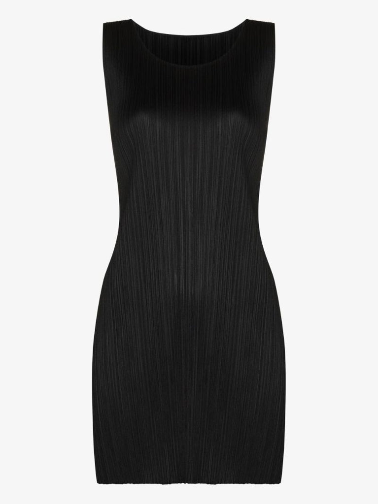 Black Basics PlissÃ_x0083_Â© Mini Dress