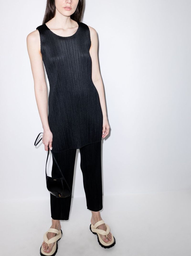 Black Basics PlissÃ_x0083_Â© Mini Dress