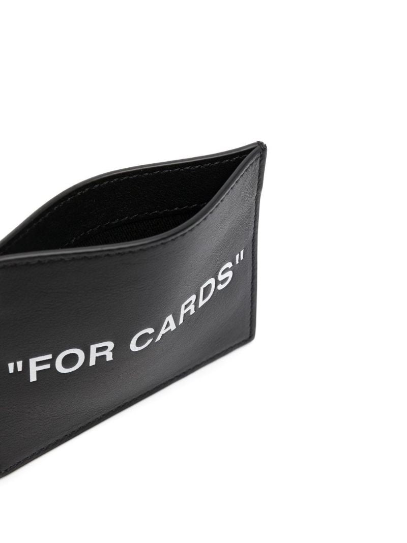 Black Quote Leather Card Holder
