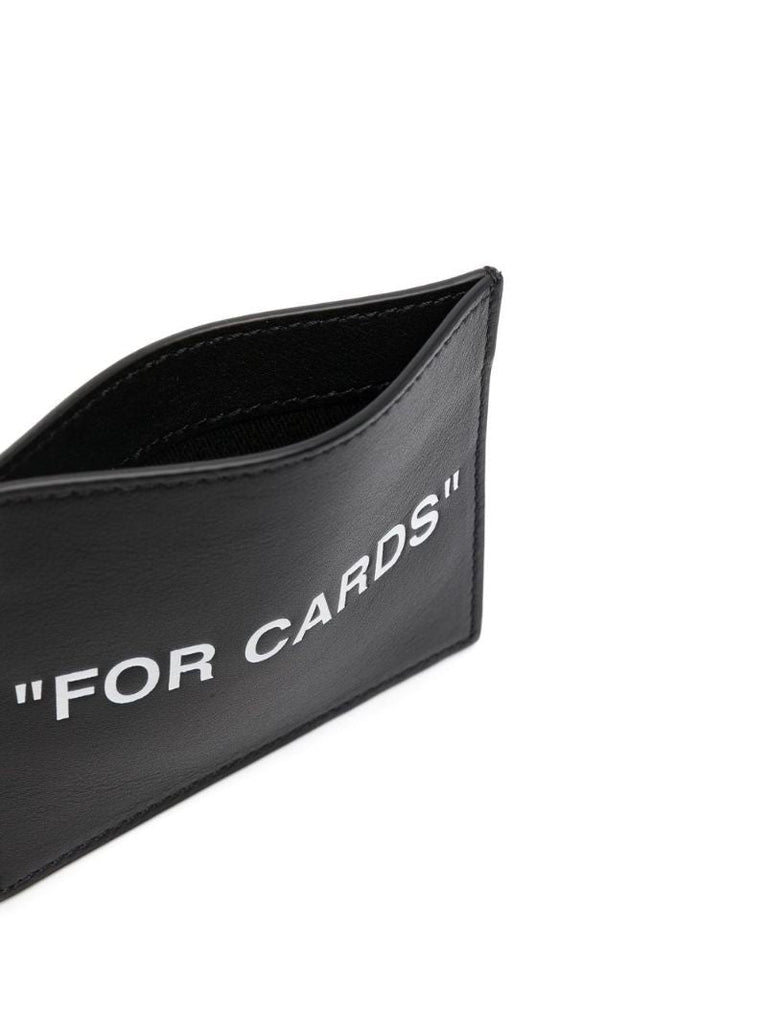 Black Quote Leather Card Holder
