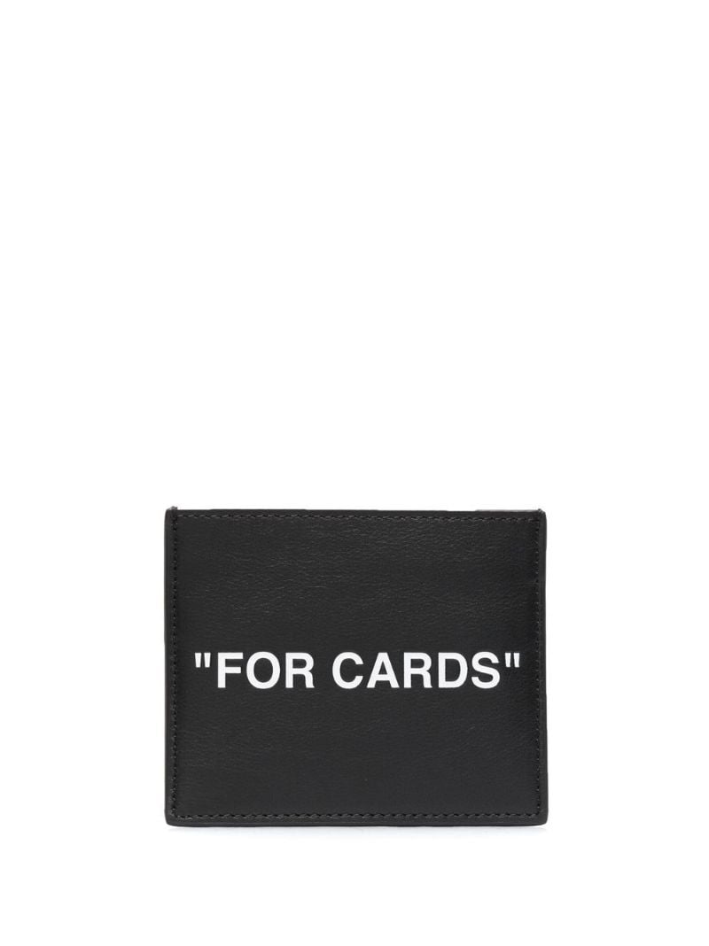 Black Quote Leather Card Holder