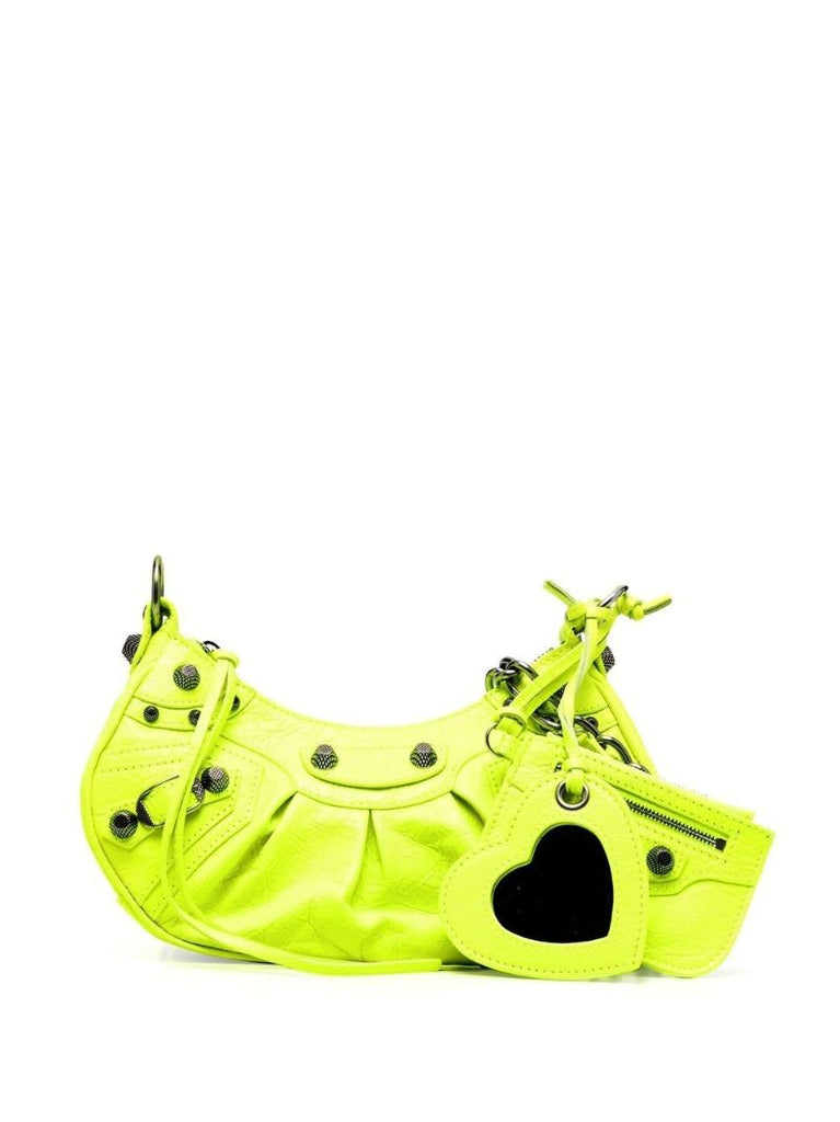 Yellow Le Cagole Xs Leather Shoulder Bag