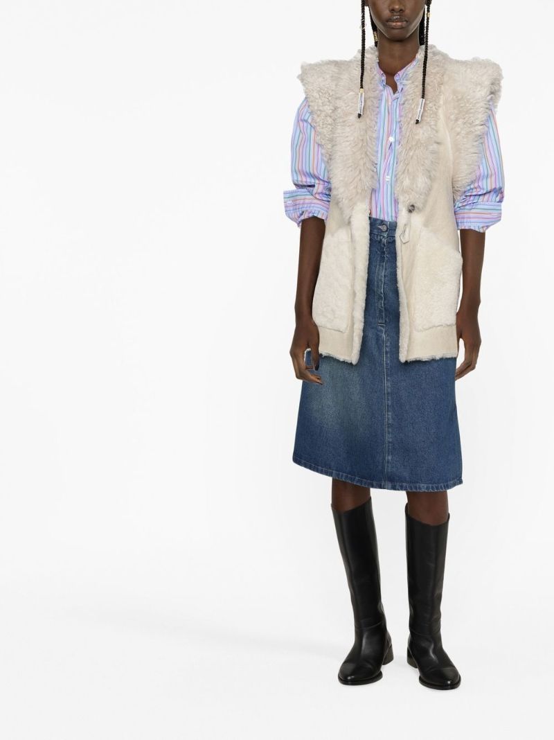Neutral Bryana Shearling Gilet