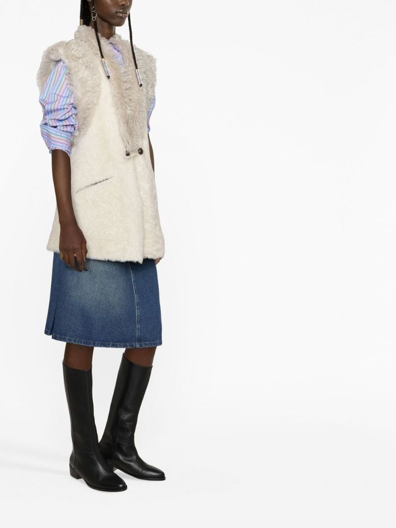 Neutral Bryana Shearling Gilet