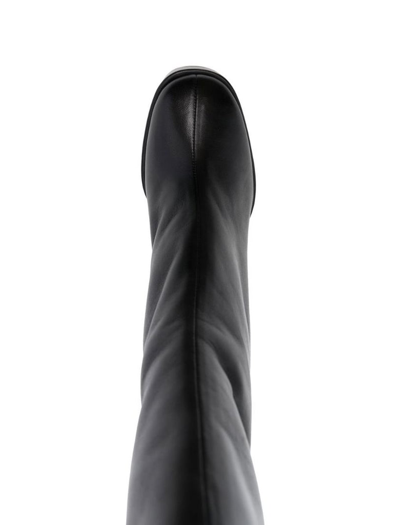 Black Lexy 135 Leather Platform Boots