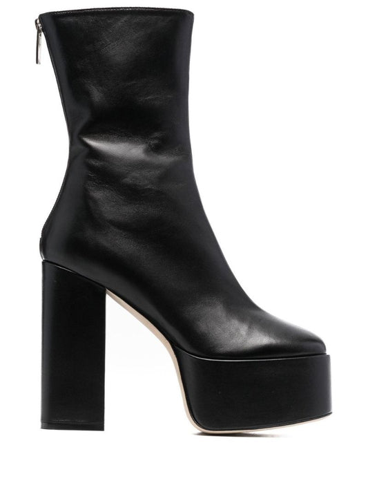 Black Lexy 135 Leather Platform Boots