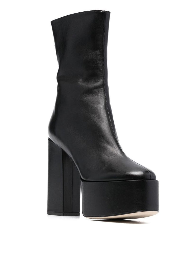 Black Lexy 135 Leather Platform Boots