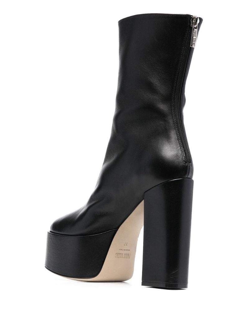 Black Lexy 135 Leather Platform Boots