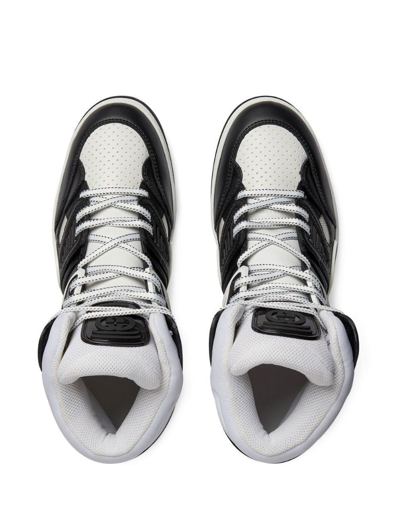 Black Basket Leather Sneakers