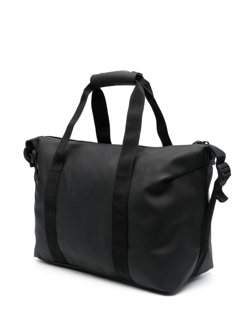 Black Logo-debossed Weekend Bag