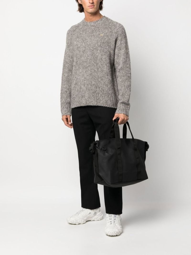 Black Logo-debossed Weekend Bag