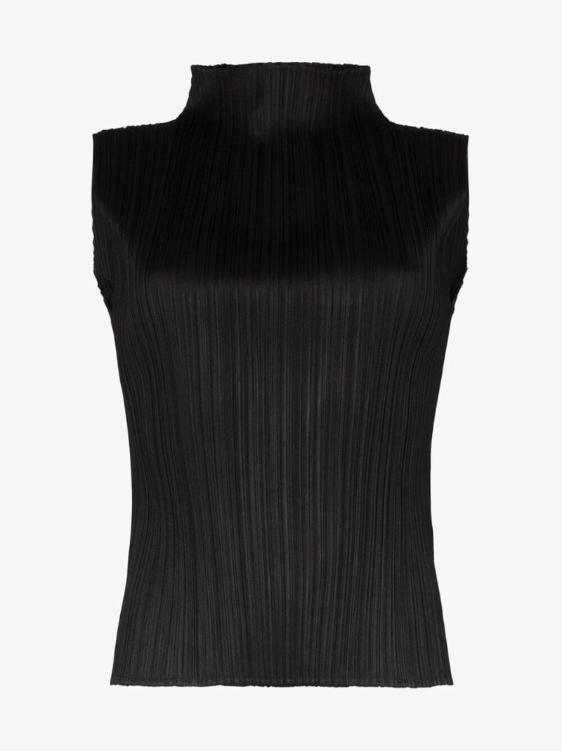 Black PlissÃ_x0083_Â© Pleated Top