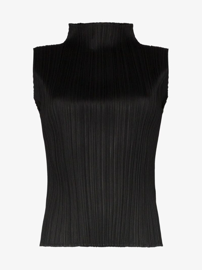 Black PlissÃ_x0083_Â© Pleated Top