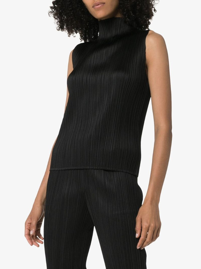 Black PlissÃ_x0083_Â© Pleated Top