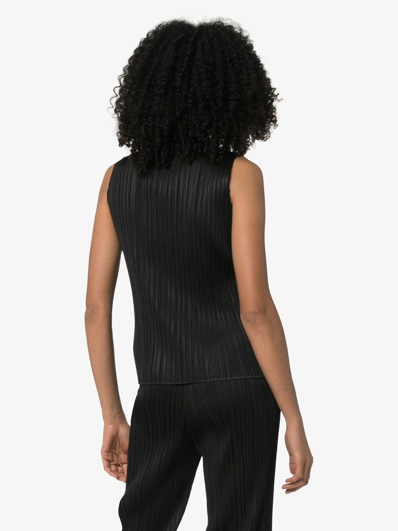 Black PlissÃ_x0083_Â© Pleated Top