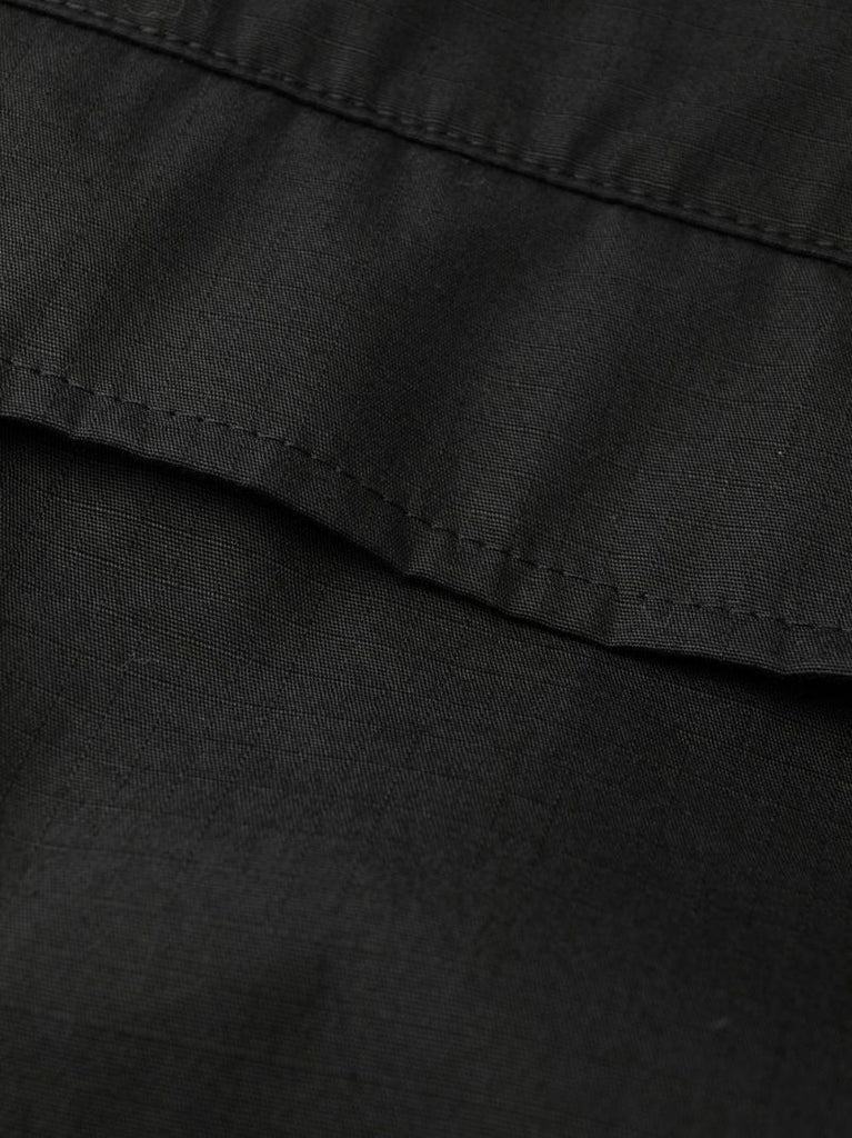 Black Cotton Cargo Trousers