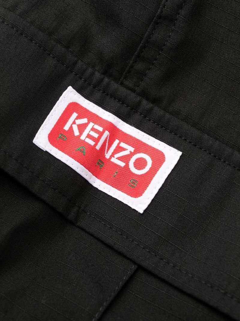 Black Cotton Cargo Trousers