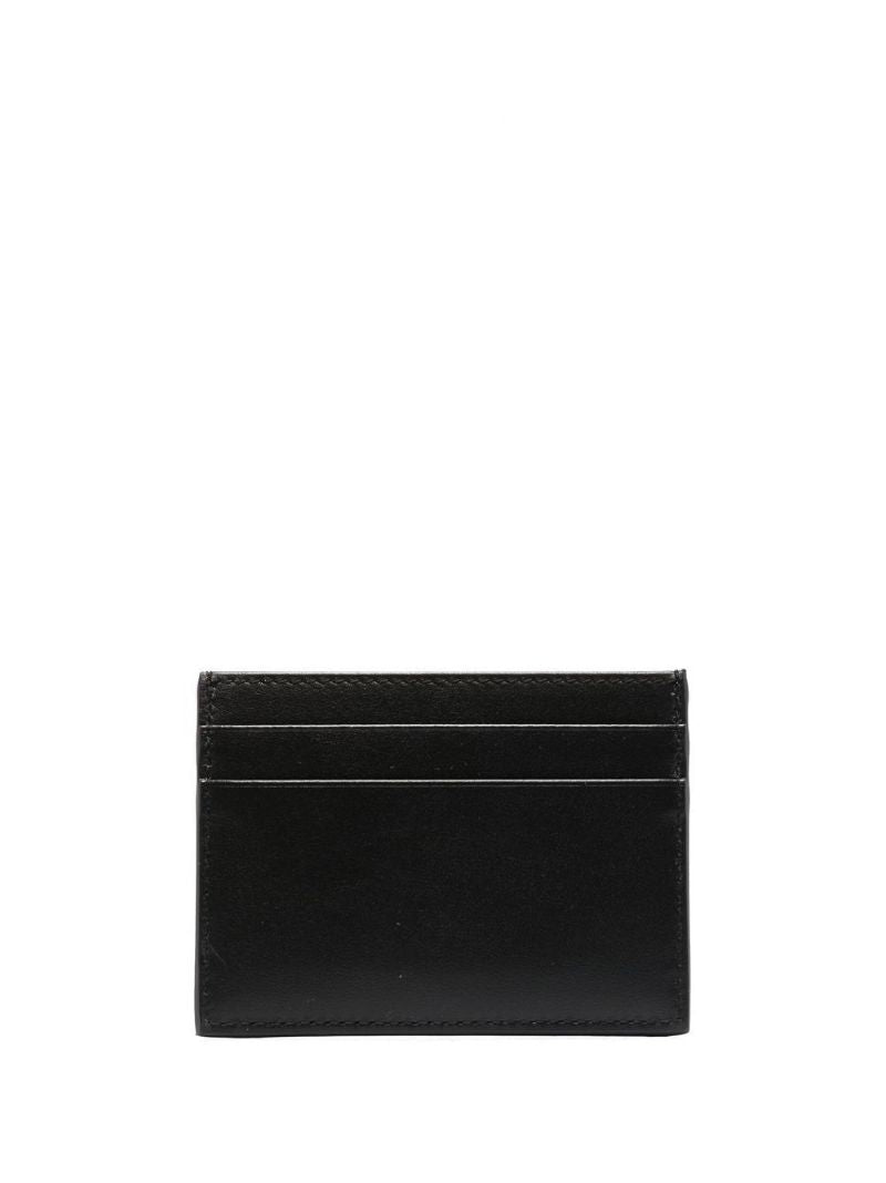 Black Debossed Logo Leather Cardholder