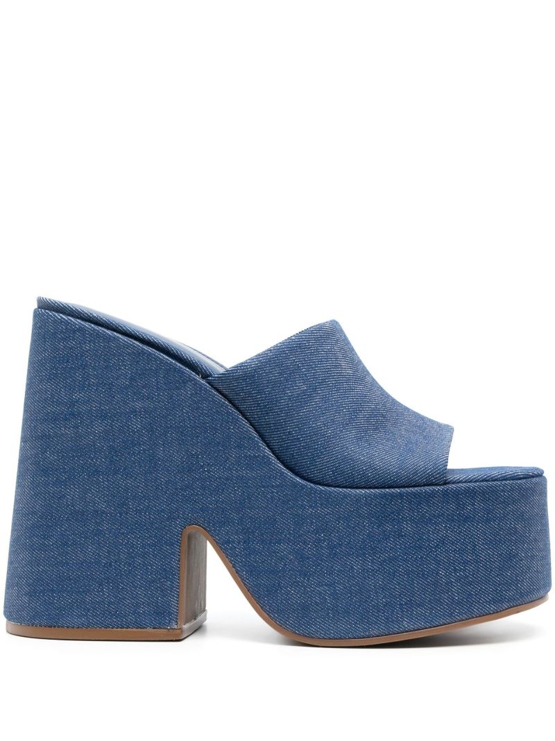 Blue Wanda 160 Platform Mules