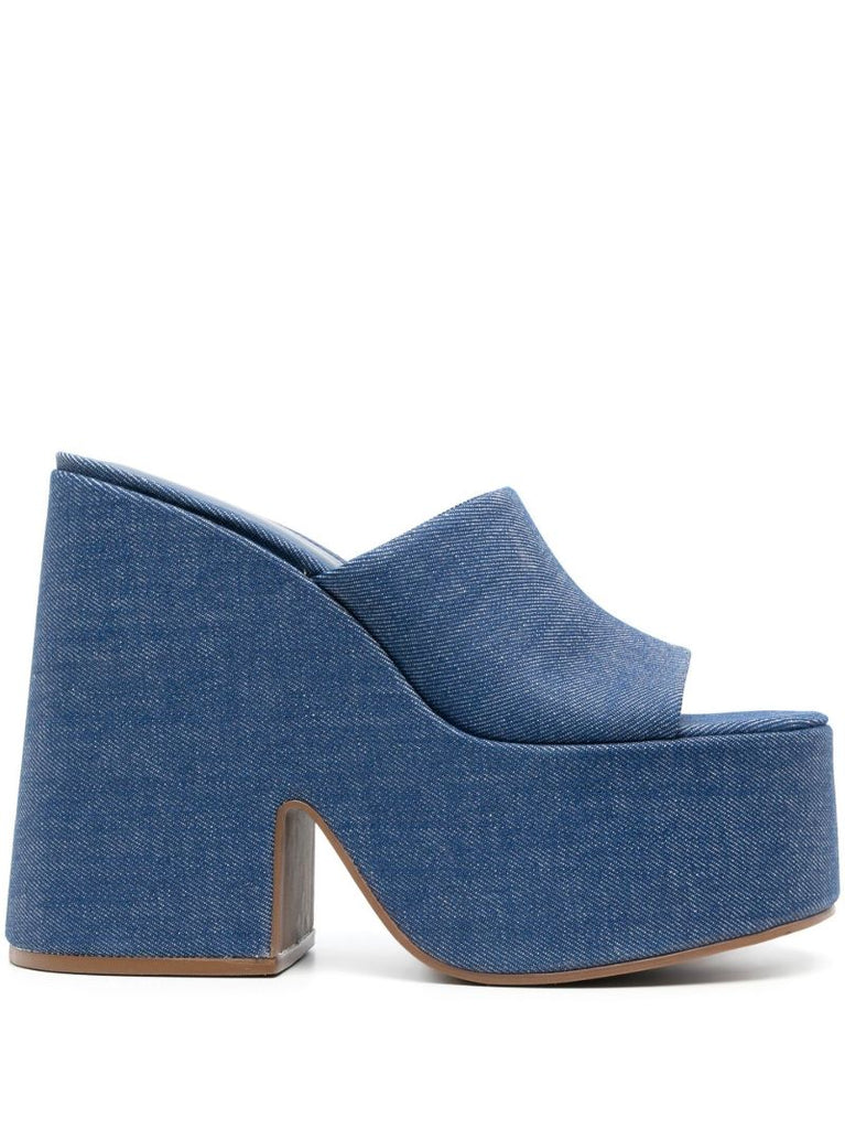Blue Wanda 160 Platform Mules