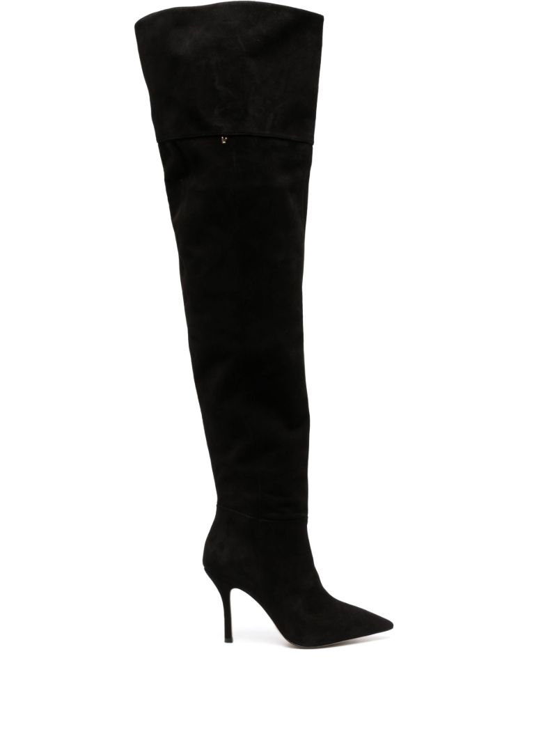 Black Kate Suede Over-knee Boots