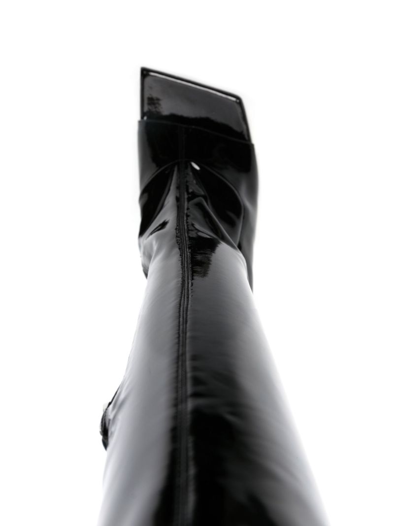 Black Helena 95mm Open Toe Boots