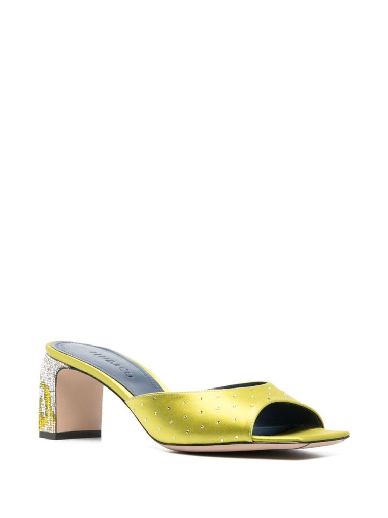 Green Ade 60 Satin Sandals