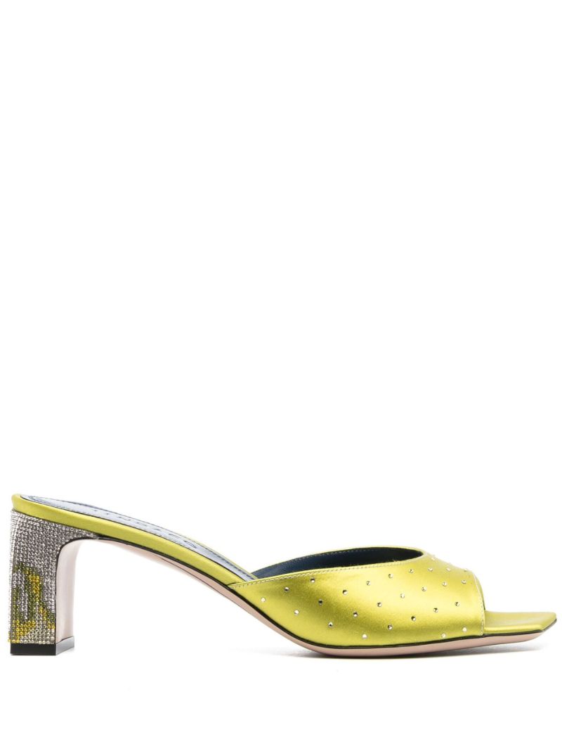 Green Ade 60 Satin Sandals