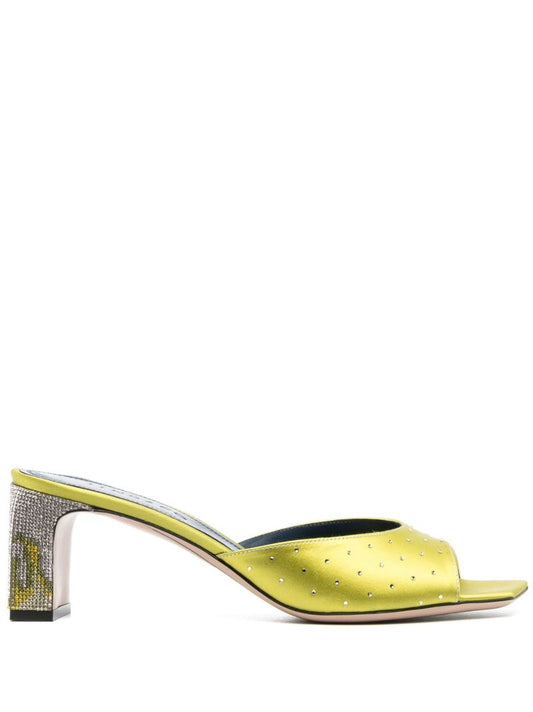 Green Ade 60 Satin Sandals